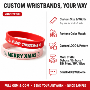 Braccialetti in Silicone Personalizzati per <span class=keywords><strong>Natale</strong></span>, Impermeabili, per Eventi Festivi, Regali e Omaggi - Product Image 5