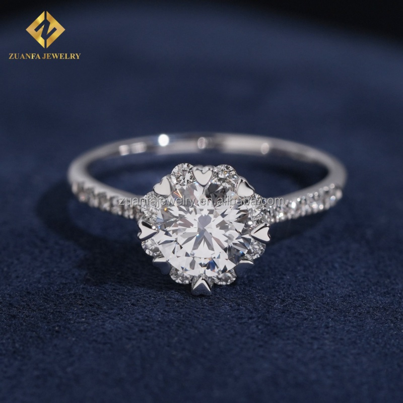 18k gold+1.1ct round diamond