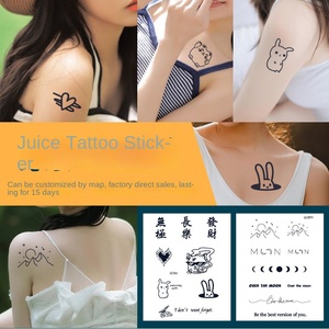 Venta al por mayor temporal belleza corporal tatuaje pegatinas impermeable <span class=keywords><strong>flor</strong></span> lisa hierbas formas geométricas animación jugo de larga duración - Product Image 3