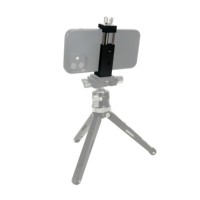 GREATYYT Grand clip métallique en alliage d'aluminium Verrouillage manuel Support de téléphone portable pour bureau pour les diffusions en direct