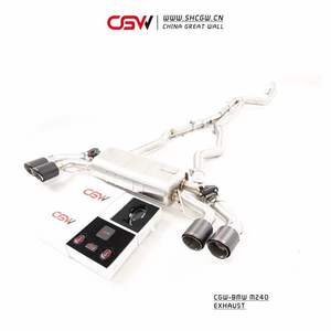 CGW son tasarım yüksek performanslı paslanmaz çelik ve titanyum BMW G42 m240i için çift ipuçları ile fırında egzoz susturucu boruları - Product Image 2