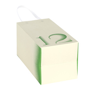 Custom Printed Eco-Friendly Pulp Square Bottom Holiday Wine Packaging Paper Bag Handle for Certified Luxury <b>Floral</b> Design - Product Image 6