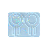 Moule en silicone YS DIY pour pendentif boucle d'oreille circulaire holographique, décoration en résine faite à la main, design laser unique, outils