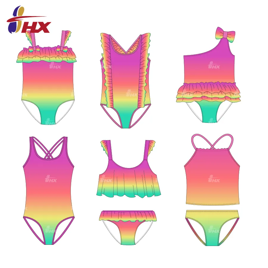 Maillots de bain une pièce pour petites filles, maillots de bain d'été, bikini pour jeunes filles, nouveaux maillots de bain pour enfants