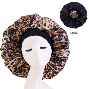 Extra Lager Taille Satin Tête Wraps Cap Chapeau Motif Floral Double Couche Bonnets Satin Réversible <span class=keywords><strong>Bonnet</strong></span> - Product Image 4