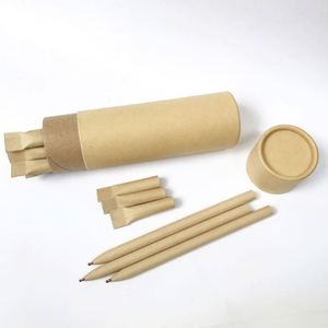 Custom Logo Eco Friendly Recyclable Kraft Paper Ball Pen Set with 1.0mm Tip and Blue/Black Ink Gift Box Included - Product Image 3