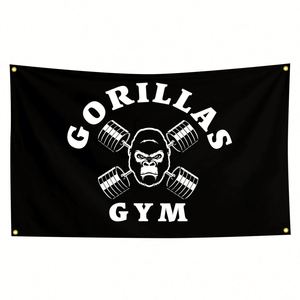 Tapiz Decorativo Gorillas GYM de 3x5 pies para Habitación, Dormitorio Universitario, Sala de Estar - Product Image 1