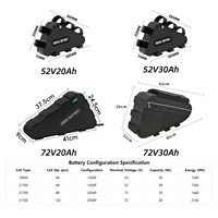 Kit de conversion de moteur de moyeu pour vélo électrique 1000W 2000W 3000W pour roue de 27,5 et 29 pouces avec batterie triangulaire