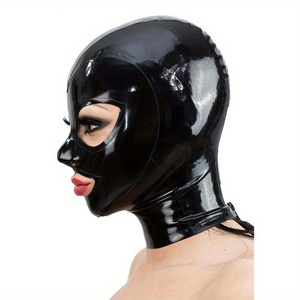 Maschera in Lattice Nero <span class=keywords><strong>con</strong></span> Cerniera Posteriore, Occhi Aperti, Bella Bocca, per Cosplay, Costume di Halloween, Cappello Passamontagna per Feste - Product Image 2