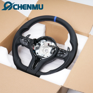 Volant <span class=keywords><strong>de</strong></span> <span class=keywords><strong>voiture</strong></span> en cuir perforé à fond plat, fourni par l'usine, pour BMW E81 E82 E87 E88 E90 E91 E92 E93 E84 E70 E71 E89 X1 X6 X5 - Product Image 6