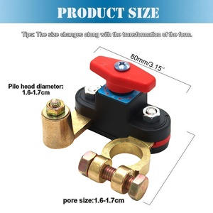 Mini Interruttore <span class=keywords><strong>Staccabatteria</strong></span> 12V CE per Auto e Barca, Regolabile, Stabile, Intelligente, per Trasmissione in Rame - Product Image 2