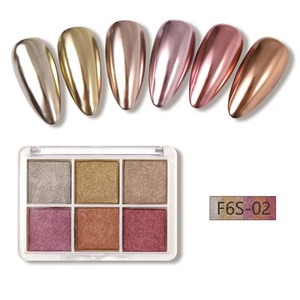 Poudre à ongles effet miroir magique Grids Solid, effet métallique, pigment pailleté chromé, poudre holographique pour décoration des yeux/ongles - Product Image 3