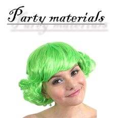 Cosplay Wind Fashion Mermaid Green <b>Synthetic</b> Lace <b>Wig</b> New Year End Party Supplies with Props - Product Image 1