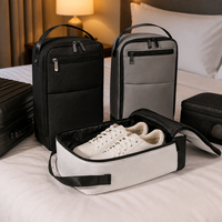 Golf-Schuhtasche, Unisex, Nylon, großes Fassungsvermögen, tragbare Aufbewahrungstasche für Sportschuhe mit Reißverschluss, Vordertasche mit gewebtem Griff