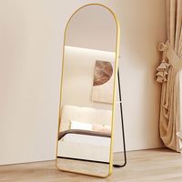 Miroirs de salle de bain noirs de luxe modernes tendance 2025, bordure épaissie, sur mesure, pleine longueur, en forme d'arche, vente en gros directe usine