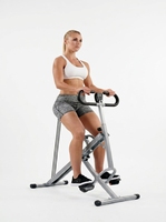 Appareil de fitness à domicile Row-N-Ride pour les fessiers et les jambes, pliable, en acier allié, avec assistance pour les squats, capacité maximale de 220 livres