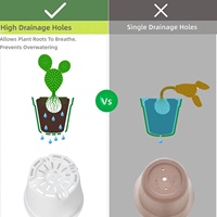 SwinDuck 28 Pack Pot Tanaman Kecil Tradisional 4 Inci, Pot Plastik dengan Lubang Drainase dan Alas, untuk Bunga, Tanaman, Sukulen, dan Bibit