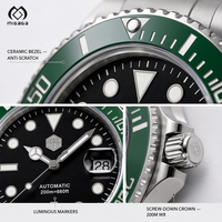 Montre de plongée automatique lumineuse de 41 mm en acier inoxydable, Relogio Masculino, montre mécanique pour homme, résistante à l'eau jusqu'à 200 m