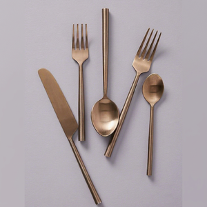 Colección de Vajilla Premium para el Hogar, Cubertería Simple y Elegante, Juego de Comedor de Diseño, Accesorios de Comedor Plateados, Cubertería para Banquetes - Product Image 1