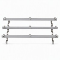 Support de montage de tuiles solaires en aluminium, structure de support photovoltaïque, kit de panneaux solaires pour toit en tuiles rouges