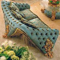 Ensemble de canapés modulaires sectionnels de luxe en tissu, style royal victorien et design français, pour villa, appartement et salon