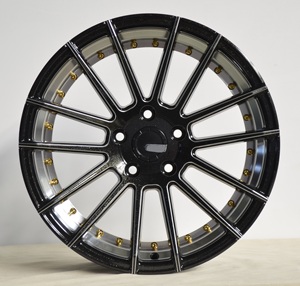 Llantas de varios rayos, llantas de 17x8 y 17 pulgadas, 4 agujeros, pcd r17, 4x100, con remaches cromados dorados, compatibles con cerchi in lega <span class=keywords><strong>germania</strong></span> - Product Image 2