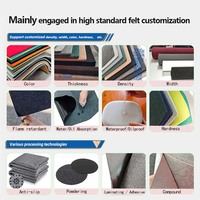 Feutre polyester de poids moyen, tissu non tissé aiguilleté, insonorisant, acoustique, pour emballage électronique, feutre rigide gaufré