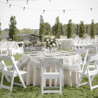 Chaises pliantes en plastique blanc modernes pour événements, pour mariage et fête en plein air
