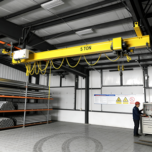 Hochsicherer, langlebiger Einträger-Brückenkran mit 1, 3, 5 oder 10 Tonnen Tragkraft für Fabriken - Product Image 2