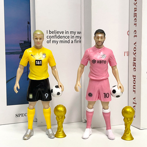 Juego de 8 Figuras de PVC de Estrellas del Fútbol, Juguetes de Zizou GOAT <span class=keywords><strong>CR7</strong></span> Becks, <span class=keywords><strong>Modelo</strong></span> de Figuras de Jugadores de Fútbol Campeones - Product Image 4