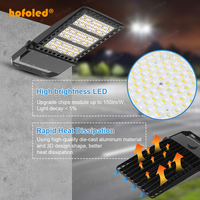 Hofoled - Lámpara de Exterior Tipo Caja de Zapatos de 100 Vatios, 150lm/W, 5000K, Luz Diurna, 100-277V, Lámpara LED de Pared para Estadios