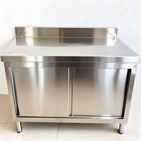 Tables de travail modulaires à portes coulissantes en acier inoxydable 201/304, équipement de cuisine commerciale, autres fournitures pour hôtels et restaurants