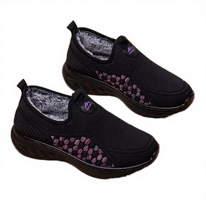 Women's Autumn Evergreen Anti-Slip Casual Slip on Loafers Breathable Knit Walking <b>Shoes</b> Lightweight Sneakers - Product Image 3