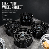 Jantes à rayons profonds multi-pièces noires Mforged, ajustement personnalisé, programme OEM ODM en gros pour les marques de rechange et de tuning
