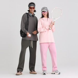 เสื้อยืดแขนยาวเปล่าปักลายเรียบผ้าฝ้าย100% หนักพิมพ์ลายโลโก้ออกแบบได้ตามที่ต้องการสำหรับทั้งผู้ชายและผู้หญิง - Product Image 4