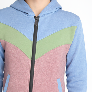 Survêtement décontracté à capuche imperméable en polaire lavée, deux pièces, multicolore, qualité supérieure, personnalisable, avec fermeture éclair, coupe longue, vente en gros - Product Image 1