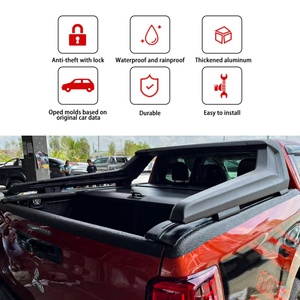 Waterproof Aluminum Alloy Tonneau Cover for Volkswagen Amarok Pickup Truck Retractable Manual <b>Folding</b> <b>Bed</b> Covers Press Locks - Product Image 2