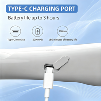 Nettoyeur rotatif électrique avec manche extensible réglable, brosse de nettoyage sans fil pour carrelage de salle de bain et sols