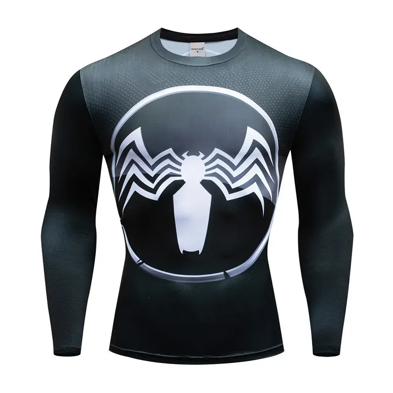 Novo Projetado Engraçado 3d Homem Aranha Superherói T-shirt Homens Impressão T Shirt Tecido Atacado Personalizado Tripulação Pescoço T-shirt