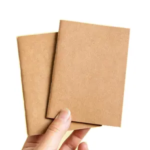 9*12.5cm Passport Kraft Paper Notebook Blank Dot Grid Notepad Journal Traveler's Refill Planner Organizer Filler Paper