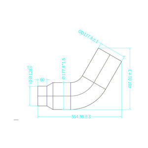Выхлопной хромированный полированный 45 градусов 5-7 дюймов локоть выхлопной наконечник для дизельного топлива - Product Image 6