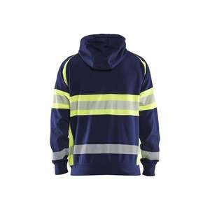 BLAKLADER - 355211588933L Hi-Vis <b>Hoodie</b> <b>Navy</b> <b>blue</b>/Yellow - EAN 7330509830949 HI-VIS WORKWEAR - Product Image 2