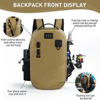 Sac à dos de pêche multifonctionnel en TPU étanche IPX8 avec support pour outils, sac à dos respirant pour la pêche, la randonnée, le kayak, les sports nautiques