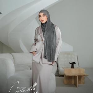 カスタム軽量ダブルステッチトリムビスコースレーヨンショールコットンビスコースヒジャブマッチセットムスリム女性ファッションモーダルヒジャブ - Product Image 5