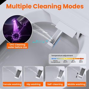 WC intelligent avec bidet intégré, télécommande automatique, WC monobloc à poser au sol, WC intelligent avec bidet pour hôtel de luxe YX - Product Image 5