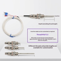 Sonde de température PT100 à résistance thermique, type prise aviation, thermocouple de type K