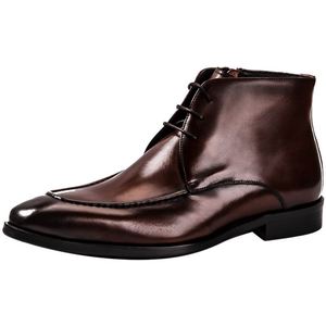 Men's Ankle Chelsea <b>Boots</b> with PU Lining British Retro Trend Slip-On Closure Business Dress-Exclusive Autumn - Product Image 2
