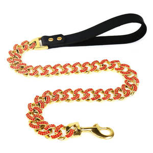 हॉट सेलिंग 25 मिमी 32 मिमी एडजस्टेबल गैंडा क्यूबन लिंक डॉग कॉलर और पट्टा - Product Image 5