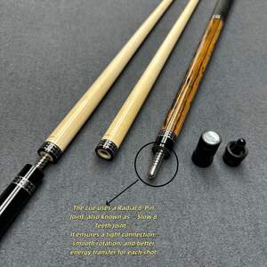 Stik Biliar CUPPA Berkualitas Tinggi 58 Inci Buatan Tangan, Ujung 12.5mm, Stik Biliar 2-Piece, Pegangan Kulit Dengan Aksesoris - Product Image 3