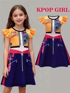 Costume d'anime, costume <span class=keywords><strong>de</strong></span> cosplay d'Halloween, robe <span class=keywords><strong>de</strong></span> carnaval pour enfant, déguisement K-pop <span class=keywords><strong>Demon</strong></span> Hunters, robe <span class=keywords><strong>de</strong></span> fille pour la scène - Product Image 6